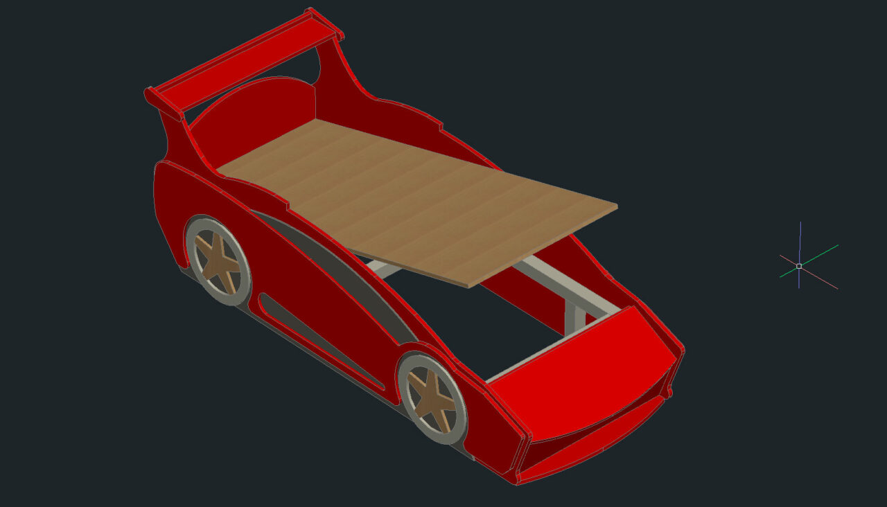 3D модель Кровать-машина