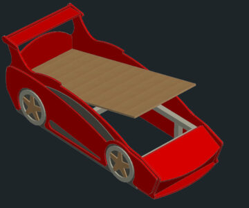 3D модель Кровать-машина
