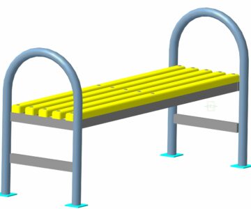 3D модель Скамья парковая 3D