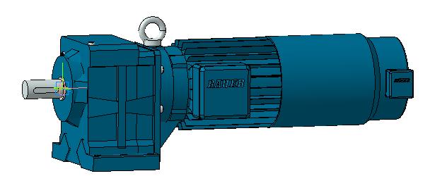 3D модель Мотор-редуктор BG60-11_D16MB4