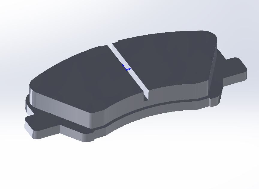 3D модель Тормозная колодка автомобиля Хендэ