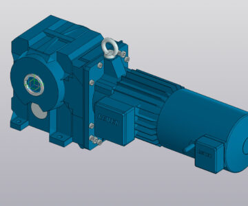 3D модель Мото-редуктор конический 4 кВт со встроенным энкодером BK70-14U_D11