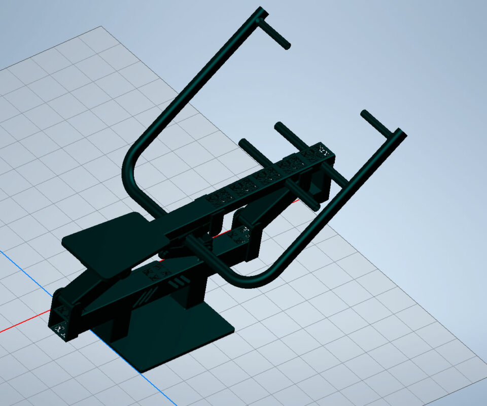 3D модель Тренажёр уличный "Гребля" антивандальный