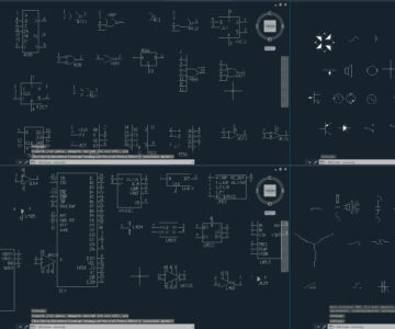 Чертеж Коллекция блоков Интегральная микросхема