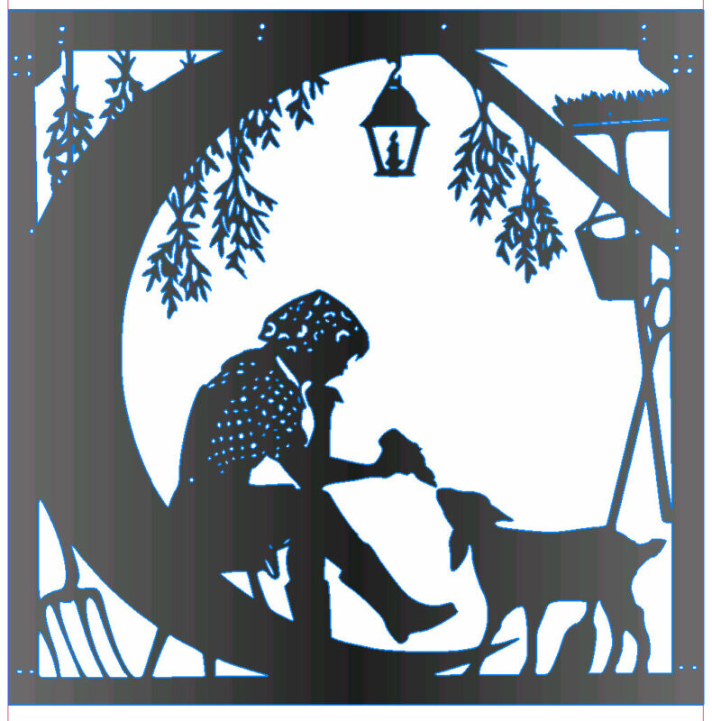 Чертеж Панно Сестрица Алёнушка и братец Иванушка