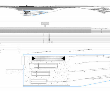 Чертеж Участковая станция продольного типа