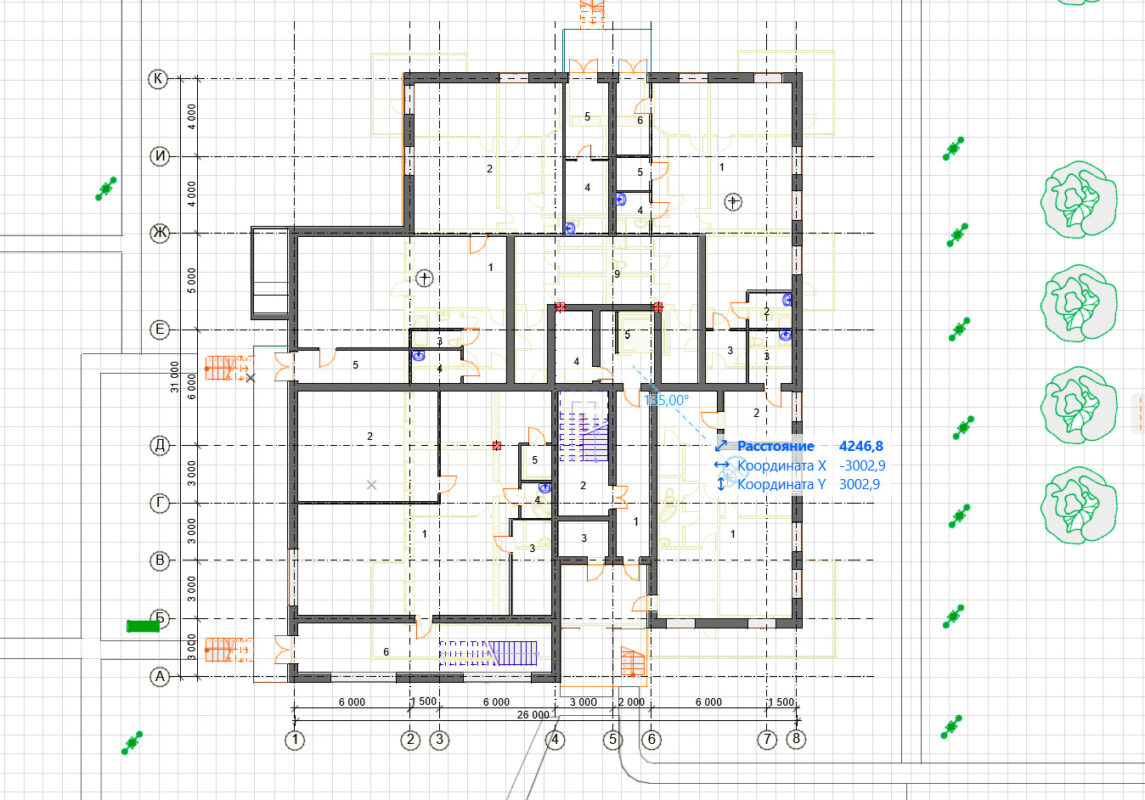 Чертеж Жилой дом 6 этажей
