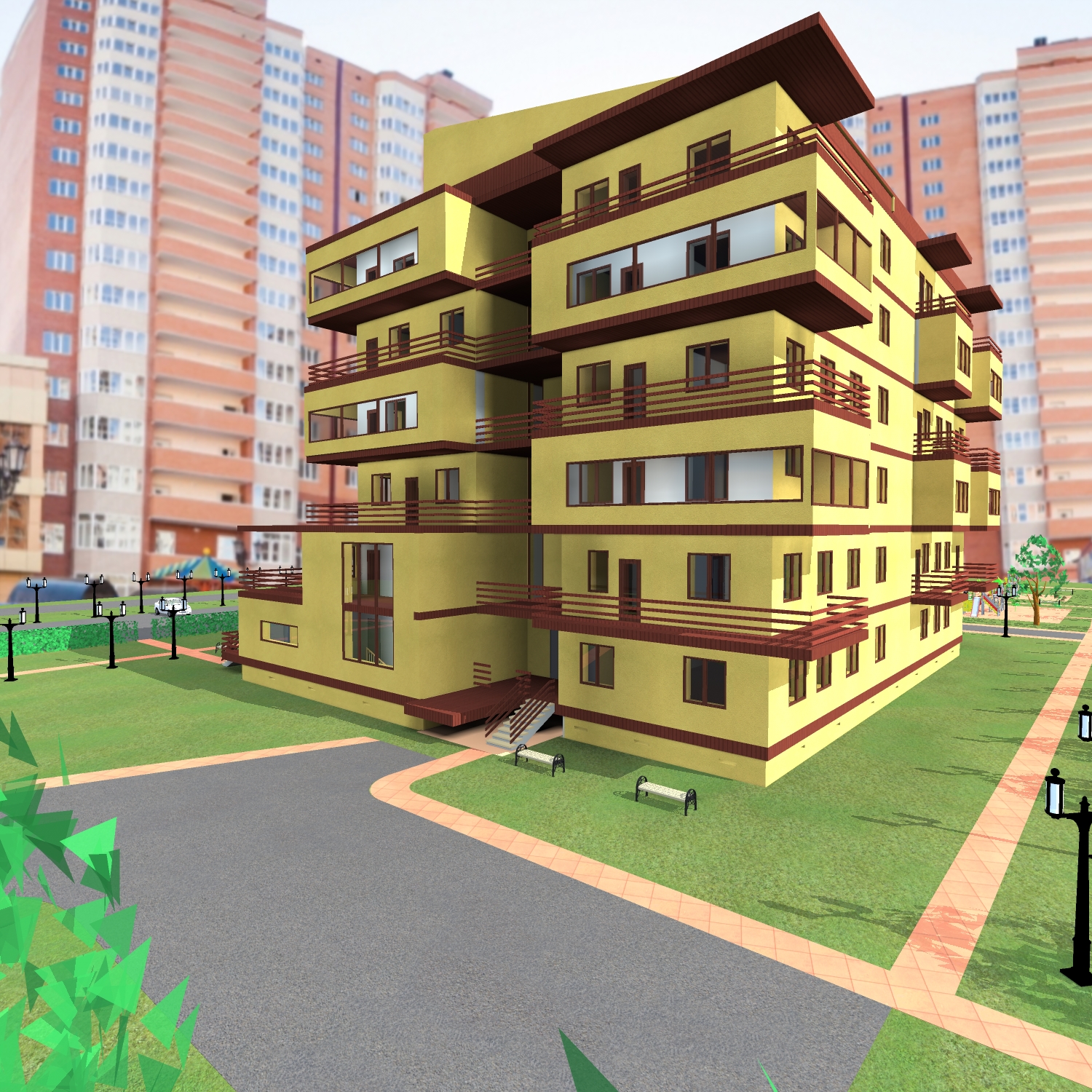 Чертеж Жилой дом 6 этажей