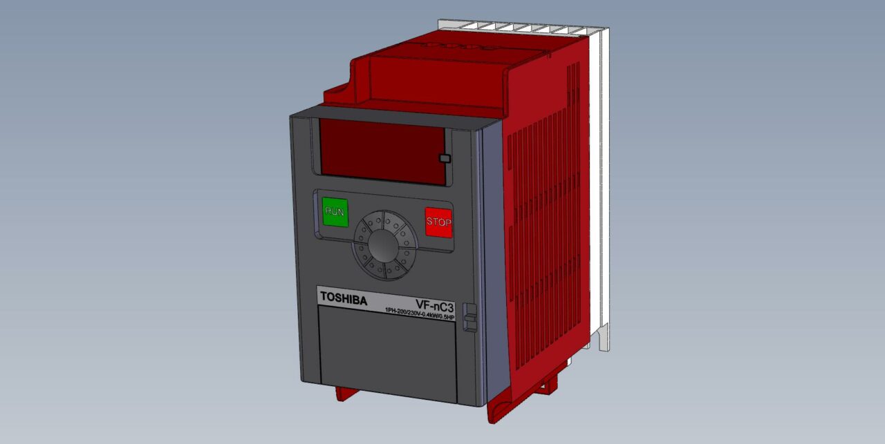 3D модель Частотный преобразователь Toshiba VF-nC3 0,75