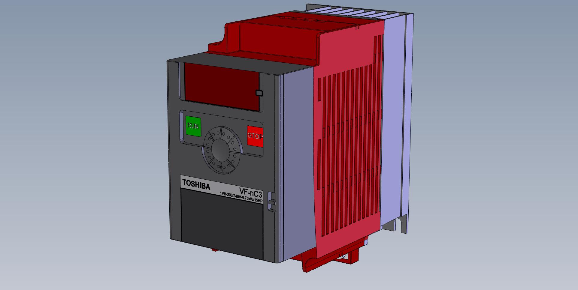 3D модель Частотный преобразователь Toshiba VF-nC3 0,75