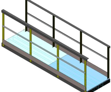 3D модель Площадка ограждением 800х3000
