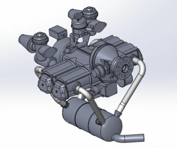 3D модель Авиационный двигатель Rotax-912