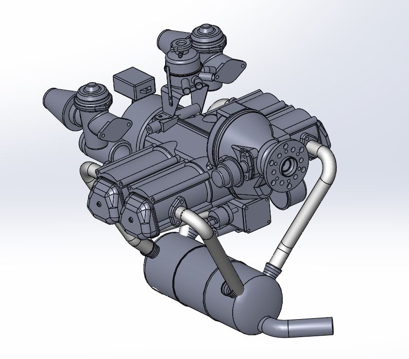 3D модель Авиационный двигатель Rotax-912