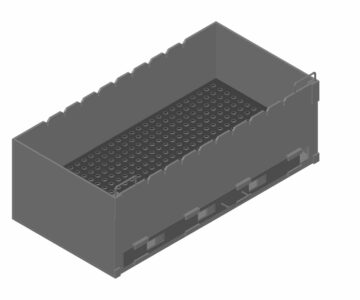 3D модель Нержавеющий мангал 300х600х200