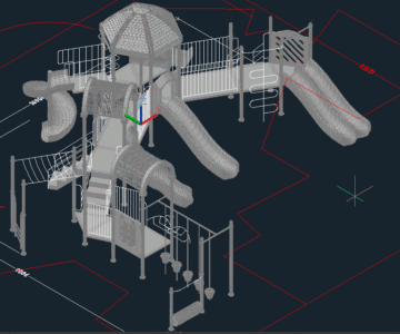 3D модель Детская площадка комплекс