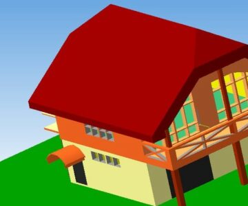 3D модель Загородный дом в Компасе