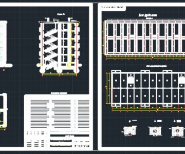 Чертеж 5 этажный жилой дом на 40 квартир г. Самара