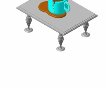 3D модель Стол с чашкой