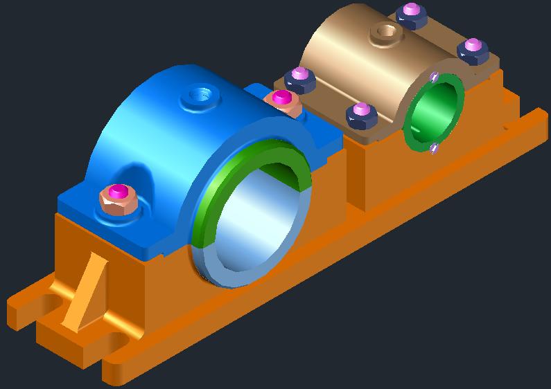 3D модель Опора подшипниковая МЧ00.43 Боголюбов