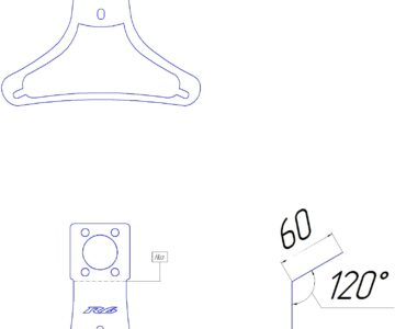 Чертеж Рамка для номера Yamaha R6