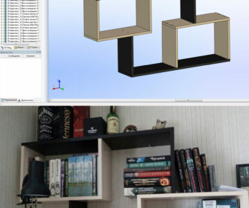 3D модель Полка книжная