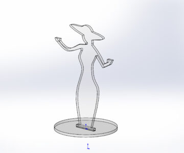 3D модель Подставка для колец "Жещина"