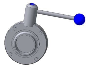 3D модель Затвор дисковый Dn50