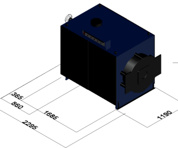 3D модель Водогрейный котел RS-D400