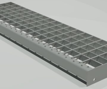 3D модель Лестничная ступень из решетчатого настила 880х240х60