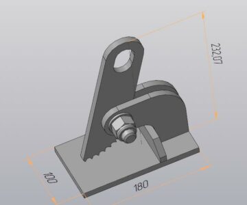 3D модель Захват горизонтальный для листового металла
