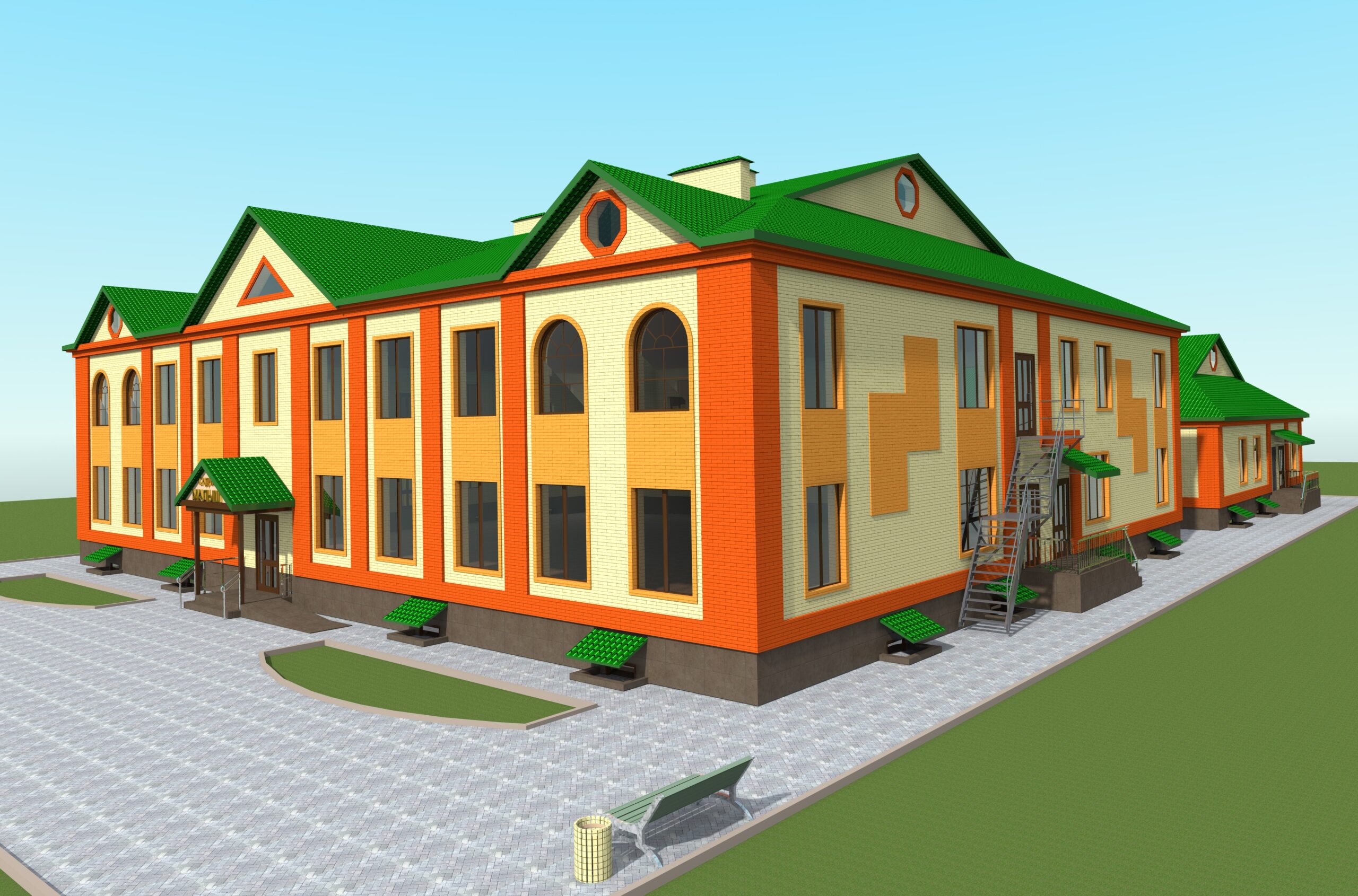 3D модель Детсад на 140 мест