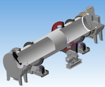 3D модель Барабанная сушильная установка для сахара-песка