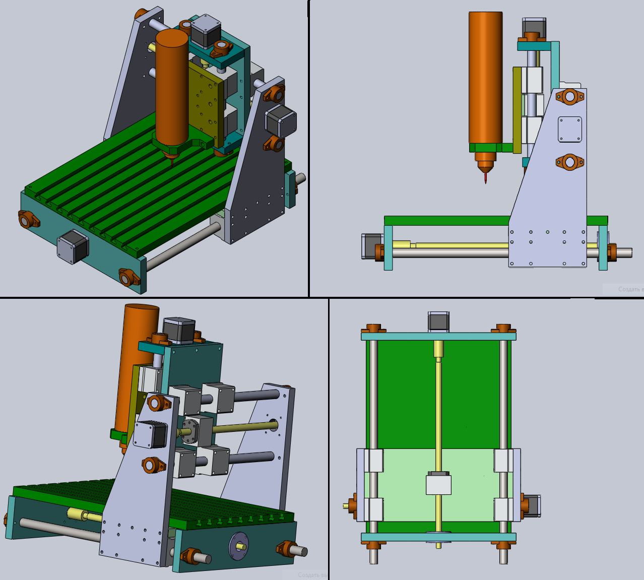 3D модель 3Д модель ЧПУ станка, раб.поле формата А5 X.Y.Z - 210х149х50 можно сделать чертежи