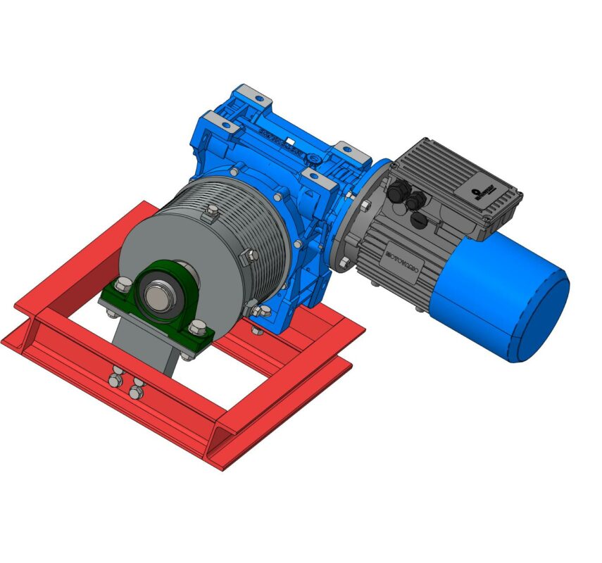 3D модель Лебедка тросовая на 500 кг с высотой подъема 6 метров