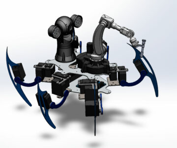 3D модель Мобильный робот-паук с манипулятором