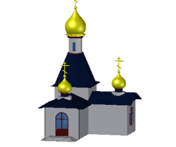 3D модель 3 D модель церкви