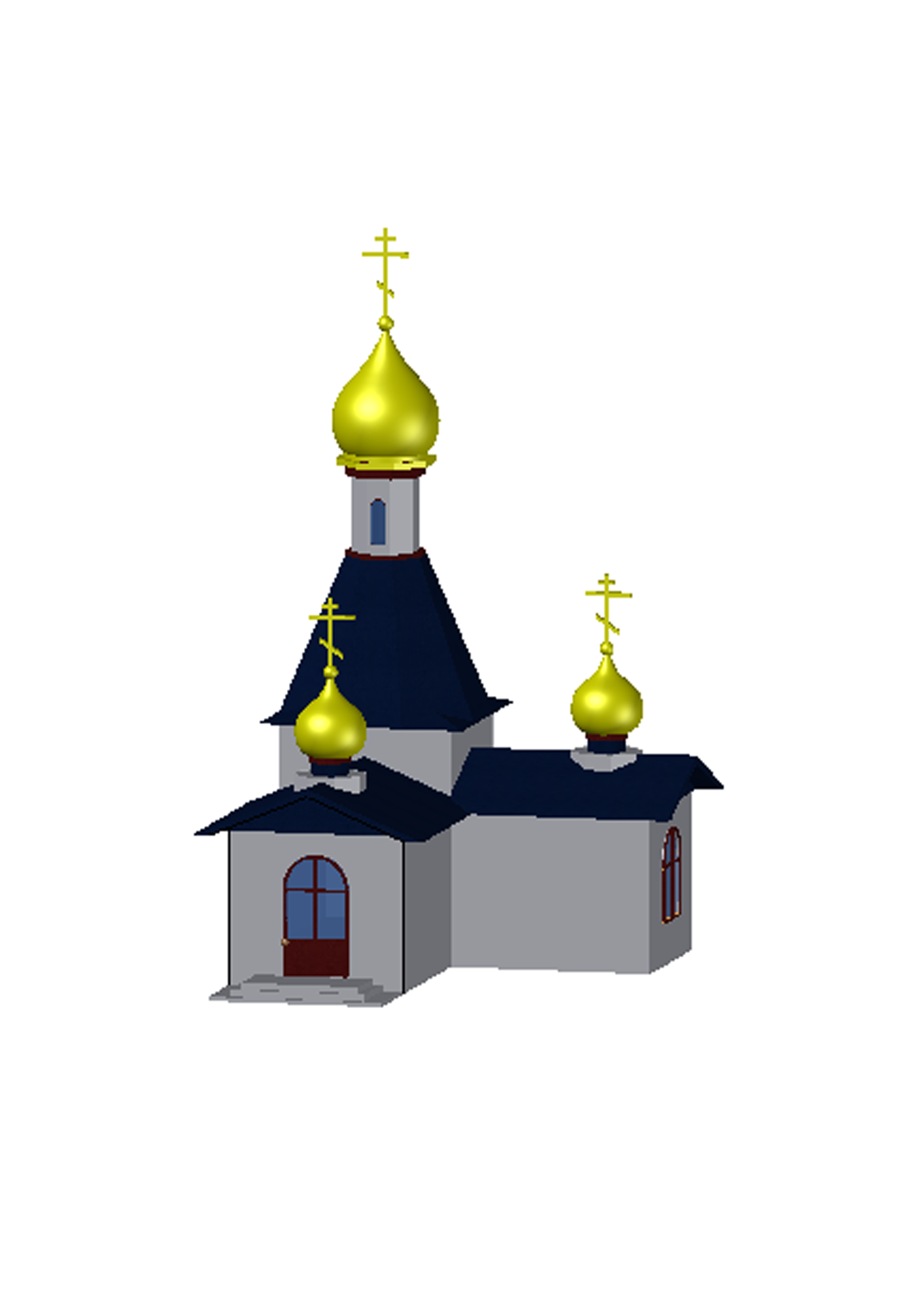 3D модель 3 D модель церкви