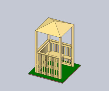 3D модель Беседка на дачу