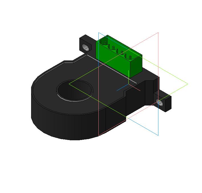 3D модель Датчик дифференциального тока (ДДТ) SLD1A