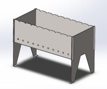 3D модель Мангал 600х300х400