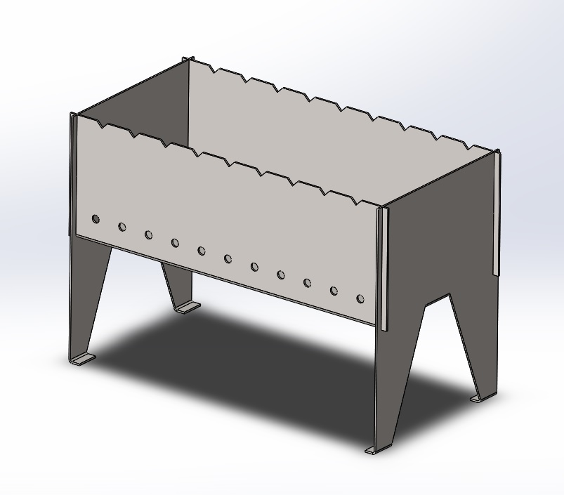 3D модель Мангал 600х300х400