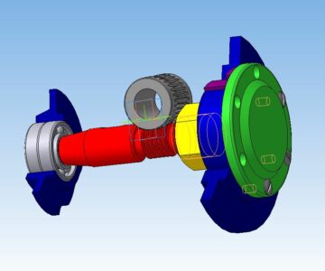 3D модель Червячная передача привода подач зубодолбёжного станка модели 5111