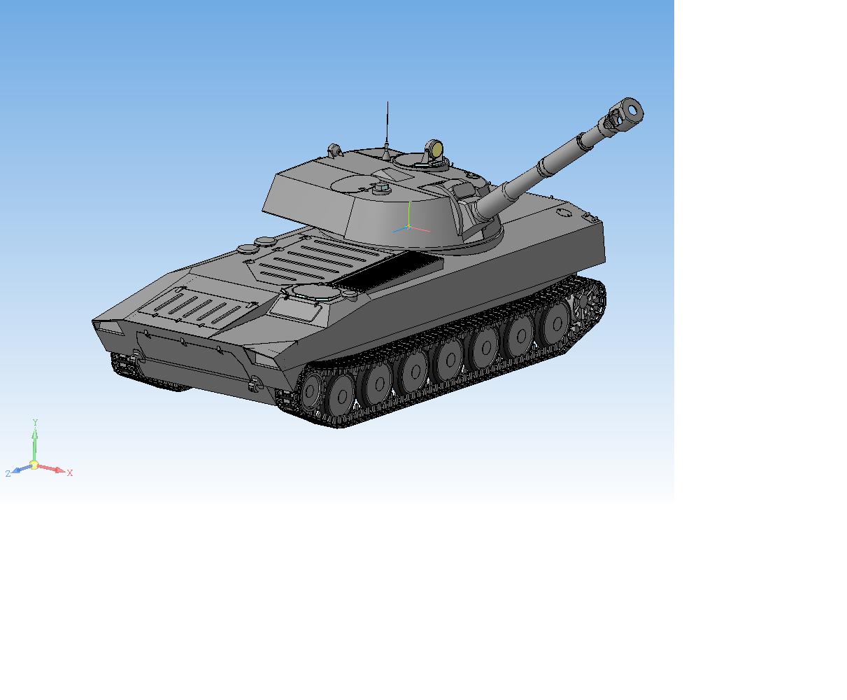 3D модель 2С1 "Гвоздика"