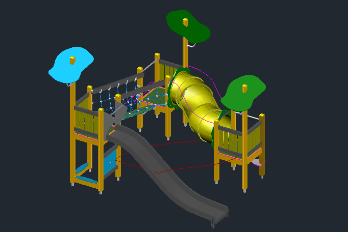 3D модель Детская площадка с лазом