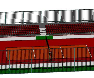 3D модель Волейбольная площадка с трибуной