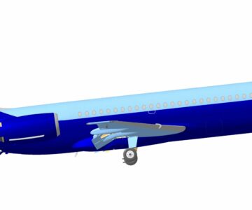 3D модель Среднемагистральный самолет (компиляция 2 моделей)