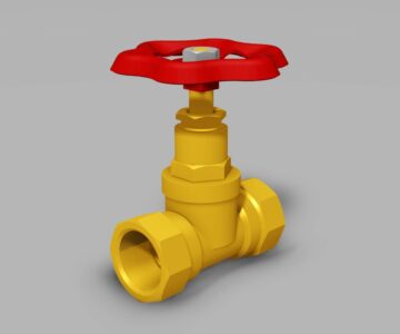 3D модель Винтовой вентиль 1/2"