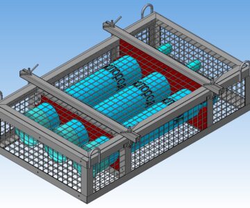 3D модель Контейнер закрытый, для перевозки кислородных баллонов.