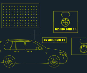 Чертеж Мангал BMW X5