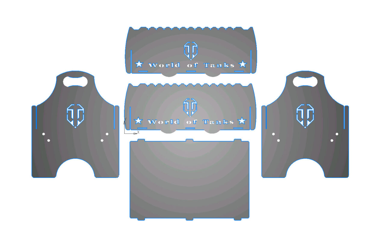 Чертеж Мангал World of Tanks 300*462**415
